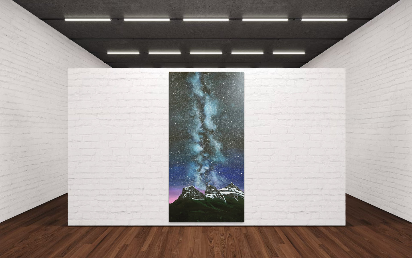 Three Sisters Under the Milky Way - Original Acrylic on Canvas