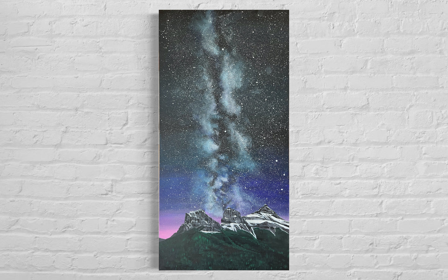 Three Sisters Under the Milky Way  - Original Acrylic on Canvas